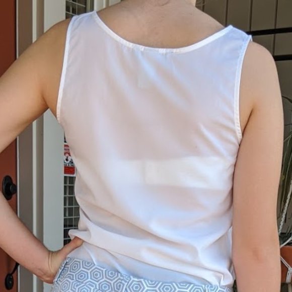 H&M White Sequin Aztec Tank Top, Sz. US 4 - Picture 3 of 3